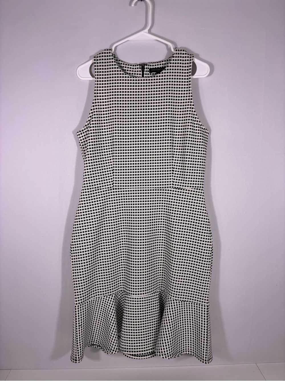 NWT Banana Republic Gingham Fit & Flare Midi Dress Size 10
